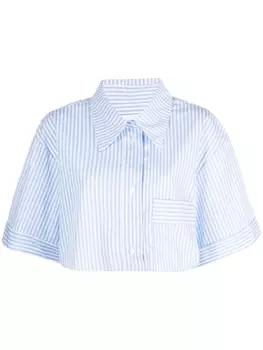 Viktor & Rolf полосатая рубашка из органического хлопка, синий
