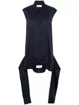 Viktor & Rolf поплиновое платье-рубашка Upside Down, синий