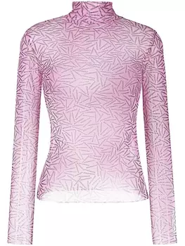 Viktor & Rolf прозрачный топ Undercover с логотипом, розовый