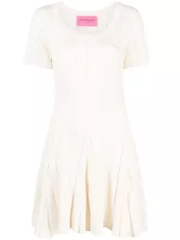 Viktor & Rolf трикотажное платье мини Spinning Threads, нейтральный цвет