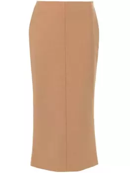 Viktor & Rolf юбка-карандаш миди с завышенной талией, коричневый