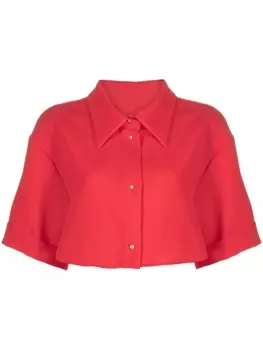 Viktor & Rolf укороченная рубашка из органического хлопка, красный