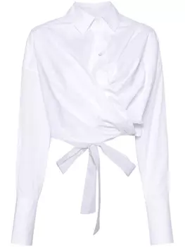 Viktor & Rolf укороченная рубашка с запахом, белый