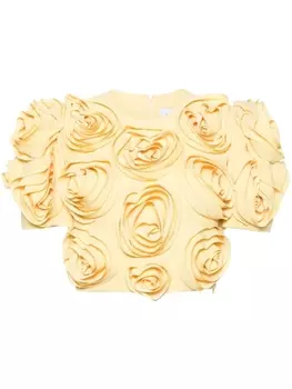 Viktor & Rolf укороченный топ с аппликацией, желтый