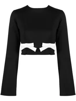 Viktor & Rolf укороченный топ с бантом, черный