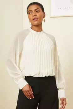 Виктория и Альберта | шифоновая блузка со складками Love & Roses, белый