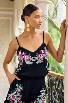 Виктория и Альберта | вышитый камзол Love & Roses, черный