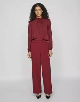 Vila Широкие брюки цвета каберне
