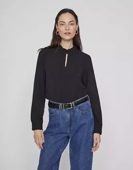 Vila Топ с длинными рукавами черного цвета