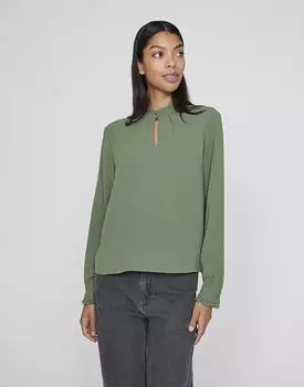 Вила Топ с длинными рукавами в лавровом венке Vila