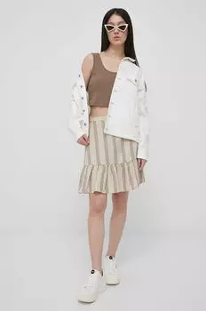 Вила юбка Vila, бежевый