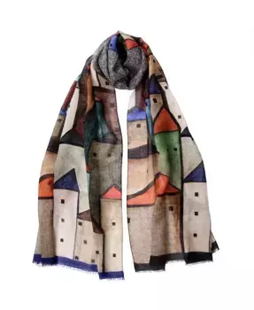 Виладжо - Шерстяной шарф Elizabetta, коричневый/бежевый