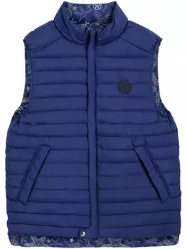 Vilebrequin двусторонний стеганый жилет Verglas, синий