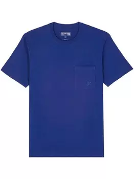 Vilebrequin футболка из органического хлопка с вышитым логотипом, синий