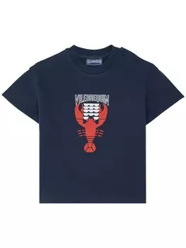 Vilebrequin Kids футболка Lobsters из органического хлопка, синий