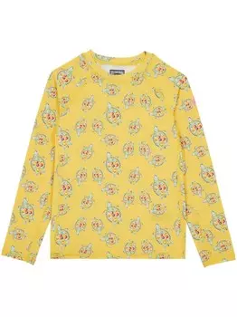 Vilebrequin Kids футболка с длинными рукавами и принтом, желтый