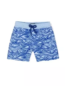 Vilebrequin Kids плавки-шорты с принтом, синий