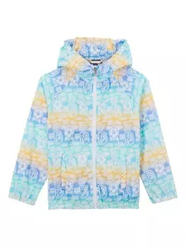 Vilebrequin Kids ветровка Tahiti Turtles с капюшоном, белый