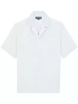 Vilebrequin льняная рубашка с нагрудным карманом, синий