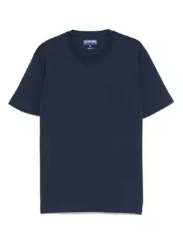 Vilebrequin logo-embroidered Футболка, синий