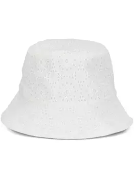 Vilebrequin панама с вышивкой англез, белый