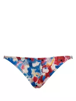 Vilebrequin плавки бикини с цветочным принтом, синий