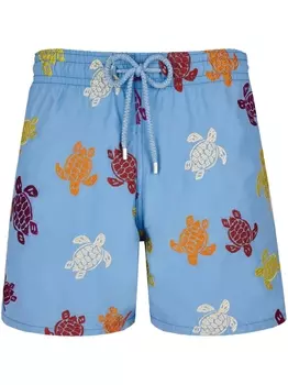 Vilebrequin плавки-шорты Mistral с вышивкой, синий