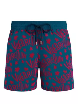 Vilebrequin плавки-шорты Ronde des Tortues, синий