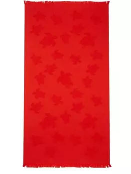 Vilebrequin пляжное полотенце Santah с жаккардовым узором, красный