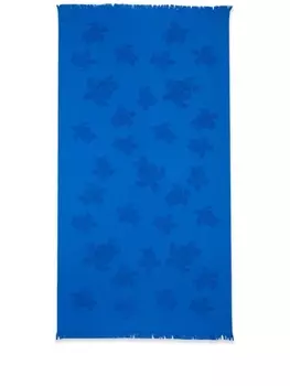Vilebrequin пляжное полотенце Santah с жаккардовым узором, синий