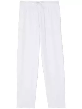 Vilebrequin прямые брюки Terry с кулиской, белый