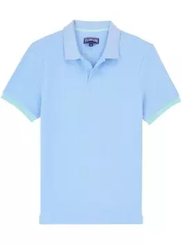 Vilebrequin рубашка-поло из органического хлопка с вышитым логотипом, синий