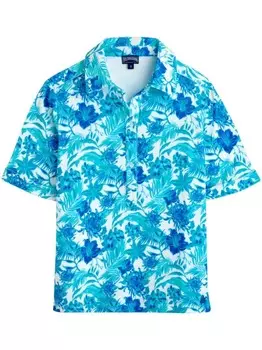 Vilebrequin рубашка поло с цветочным принтом Leonie, синий