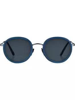 Vilebrequin солнцезащитные очки в круглой оправе из коллаборации с Shelter Victoire, синий
