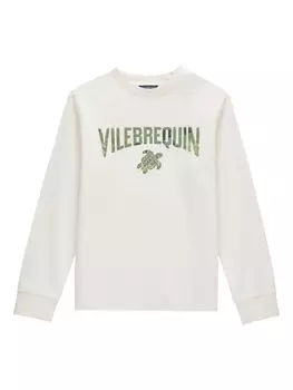 Vilebrequin толстовка из органического хлопка с нашивкой-логотипом, белый