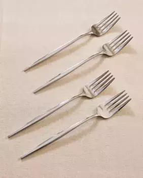 Вилка с тонкой ручкой (4 шт. в упаковке) Zara Home, цвет Steel Grey