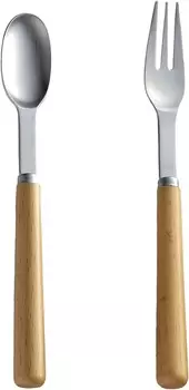 Вилки для торта из чайной ложки Woodland, набор из 2 шт., производство Япония Nagao, Sliver