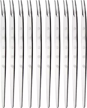 Вилки-тюрбаны, набор из 10 шт., нержавеющая сталь, моллюски, креветки-крабы, универсальная вилка, сделано в Японии Nagao, Stainless Steel