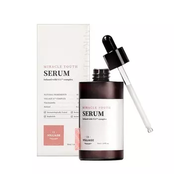 VILLAGE 11 FACTORY Miracle Youth Serum Retinol 0,1% ниацинамид Уход за морщинами для упругой кожи Веганская формула 1,69 жидких унций/50 мл Village11factory
