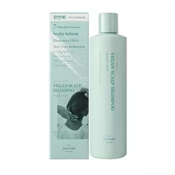 VILLAGE 11 Веганский шампунь для глубокой очистки кожи головы 300 г