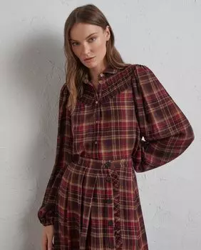 Villela женская блузка в клетку Lloyd's, коричневый