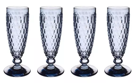 Villeroy & Boch Boston Colored Набор из 4 бокалов для шампанского, синий