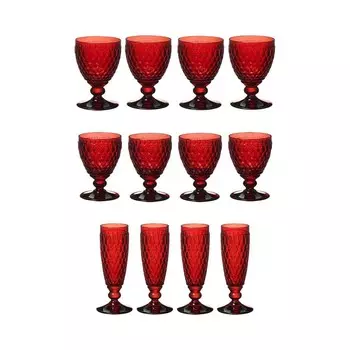 Villeroy & Boch Boston Набор цветных бокалов для вина и шампанского, 12 шт., красные - DS