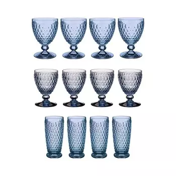 Villeroy & Boch Boston Набор цветных бокалов для вина и лонг-дринков, 12 шт., синие - DS