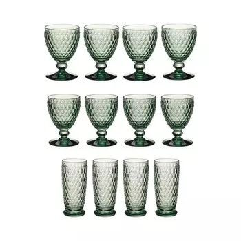 Villeroy & Boch Boston Набор цветных бокалов для вина и лонг-дринков, 12 шт., зеленый - DS