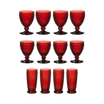 Villeroy & Boch Boston Набор цветных бокалов для вина и лонг-дринков, 12 шт., красные - DS