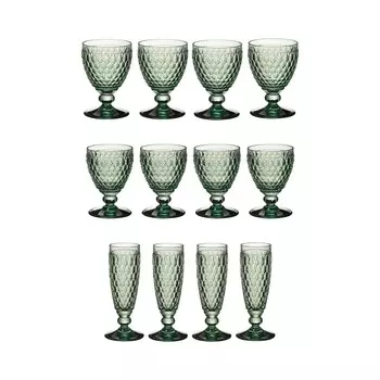 Villeroy & Boch Boston Набор из 12 цветных бокалов для вина и шампанского, зеленый - DS