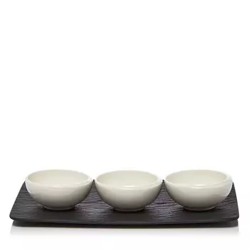 Villeroy & Boch New Moon Миска и поднос, набор из 4 шт, белый