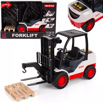 Вилочный погрузчик, вилочный погрузчик, игрушка с регулируемой мачтой, свет и звук. wiat Dziecka