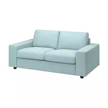 ВИМЛЕ 2-местный диван, с широкими подлокотниками/Саксемара светло-синий VIMLE IKEA